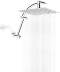 Hibbent All Metal Rain Shower Head, Solid Brass Adjustable Shower Arm Extender by Hibbent