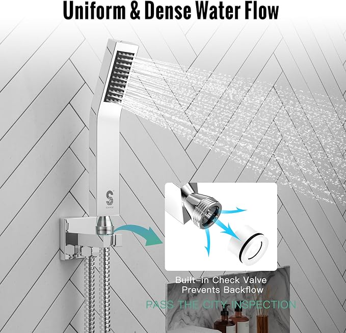 SR SUN RISE SRSH-C1003 Ceiling Mount Bathroom Luxury Rain Mixer Shower Combo - Image 5