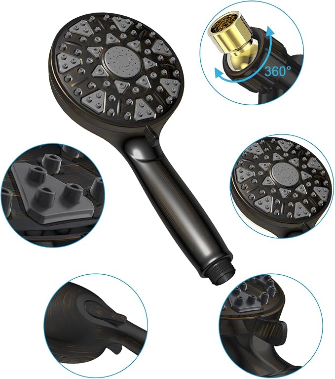 Shower Head With Handheld 7 Settings High Pressure, Built-in Power Wash - Image 7