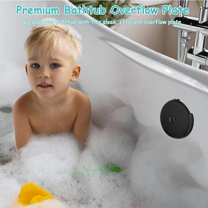 Single Hole Bathtub Drain Cover 1/8", Universal Bathtub Overflow Drain Cover - Image 6