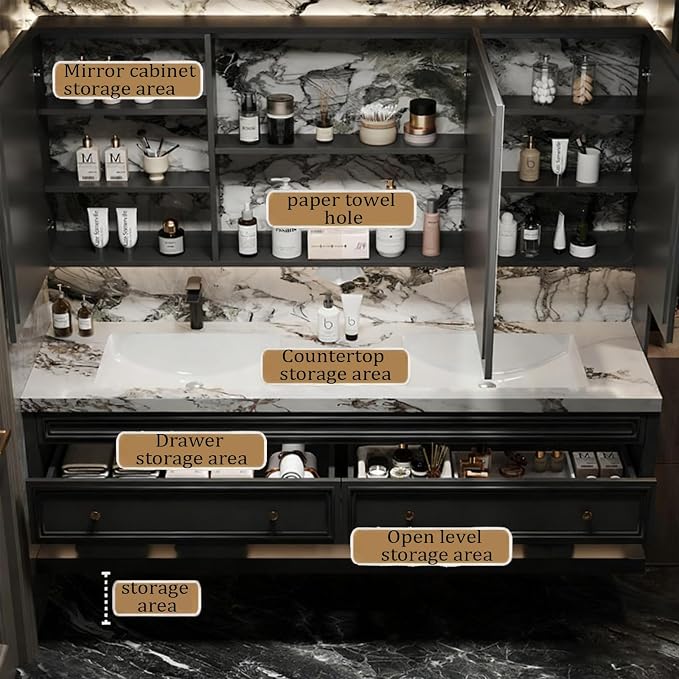 76IN Bathroom Vanity with Sink - Image 5
