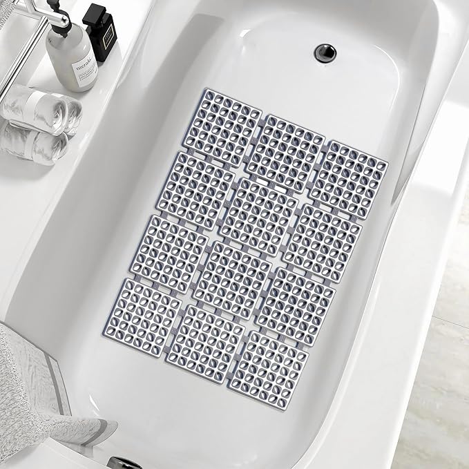Shower Mat Non Slip，24"X24" Bathtub Mat Non Slip Square Shower Mats - Image 7