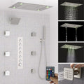 24x32 LED Dual Head Shower System 24"x32" Ceiling Mount Shower Head by Backnets
