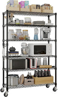 6 Tier Storage Racks Shelving, Heavy Steel Pantry Shelves, Adjustable Wire by Unknown