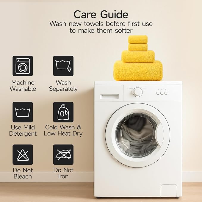 REDKISS Luxury Bath Towel Set of 4, 100% Cotton 900 GSM Premium Bathroom Towels - Image 7