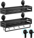 Shower Caddy Suction Cup, 15.8 inch 2 Pack Suction Shower Shelf by CIBOTIES