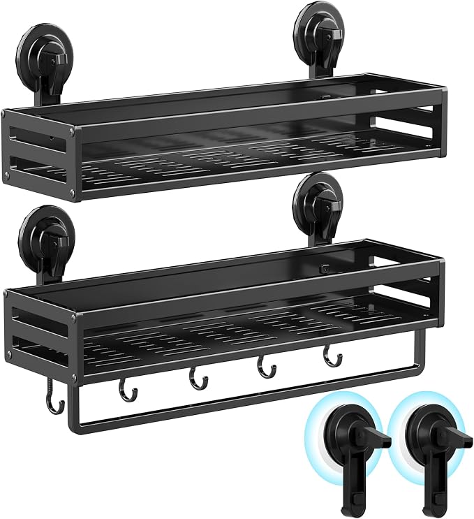 Shower Caddy Suction Cup, 11.8 inch 2 Pack Suction Shower Shelf - Image 9