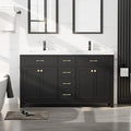 LUCKWIND 60" Bathroom Vanity and Sink Combo, Painted Modern Bathroom Storage by LUCKWIND
