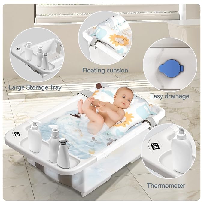 Collapsible Baby Bathtub with Stand - Image 4