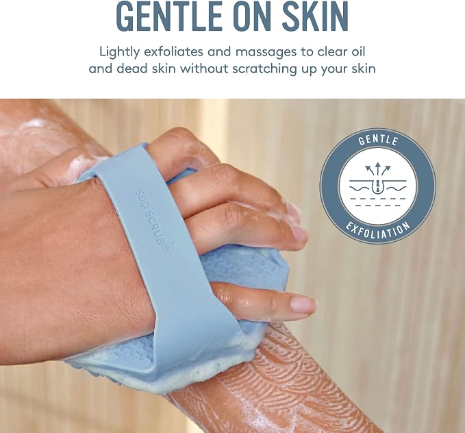 Sud Scrub® Antimicrobial Silicone Body Scrubber, Exfoliating Body Scrubber - Image 3