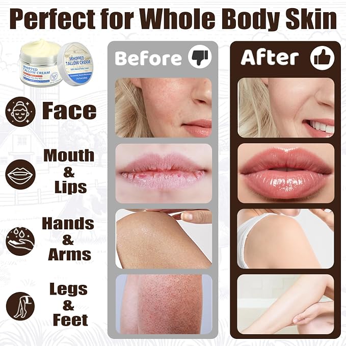 Beef Tallow for Skin, Natural Beef Tallow for Face, 100% Organic Grass Fed - Image 6