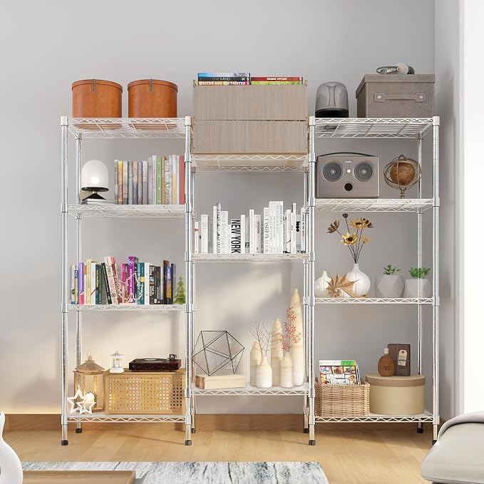 11 Tier Storage Racks Shelving, Heavy Steel Pantry Shelves, Adjustable Wire - Image 4