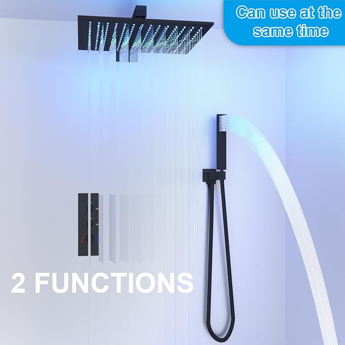 HOMEDEC 2 Way Shower Diverter Valve Brass Dual Functions Thermostatic Shower - Image 2