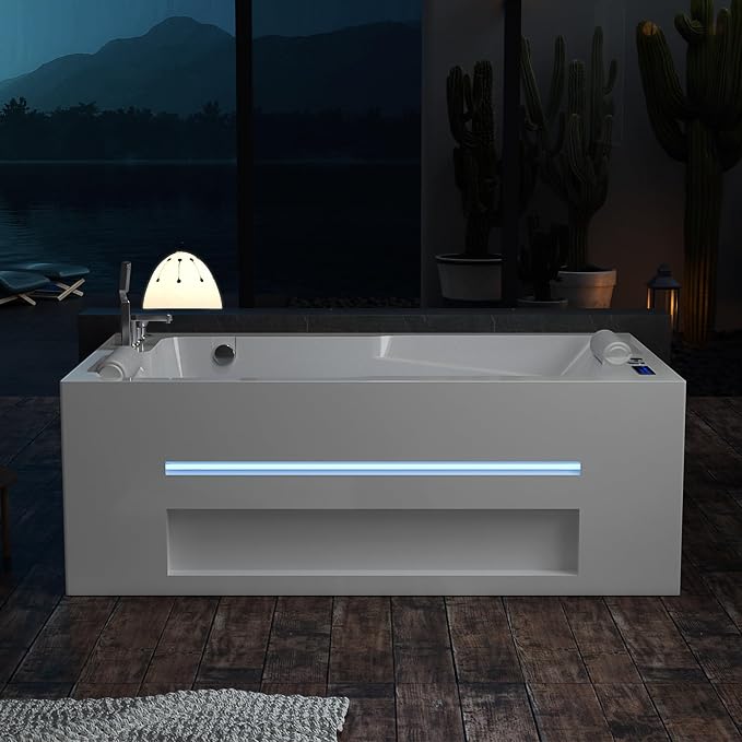 Empava PRO Series Jetted Tub, Luxury 56-Jet Whirlpool Bathtub | Ozone - Image 4
