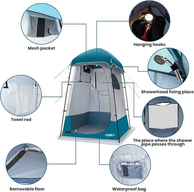 Shower Tent, Outdoor Camping Privacy Shelter-Dressing Changing Room-Portable - Image 5