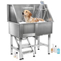 Dog Grooming Tub 38inch Stainless Steel Dog Bathing Station by UKCOCO%EF%BC%9ALightupabetterhome