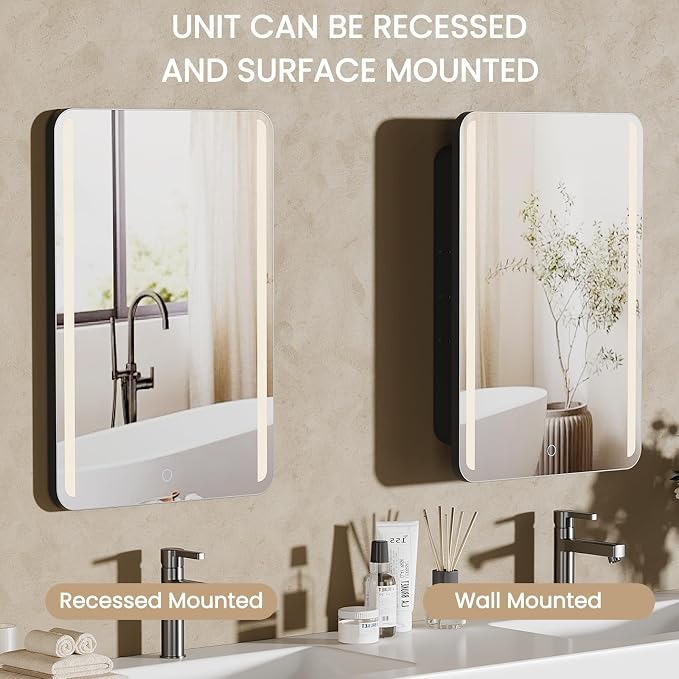 18x26 Inch LED Lighted Medicine Cabinet - Image 8
