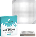 25 Pack, Disposable Shower Drain Hair Catcher Mesh Stickers, 6 inch by AireAllure