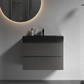 Alice 36 Inch Vanity with Overflow, Large Storage Wall Mounted Floating Vanity by BLUHOUZZ