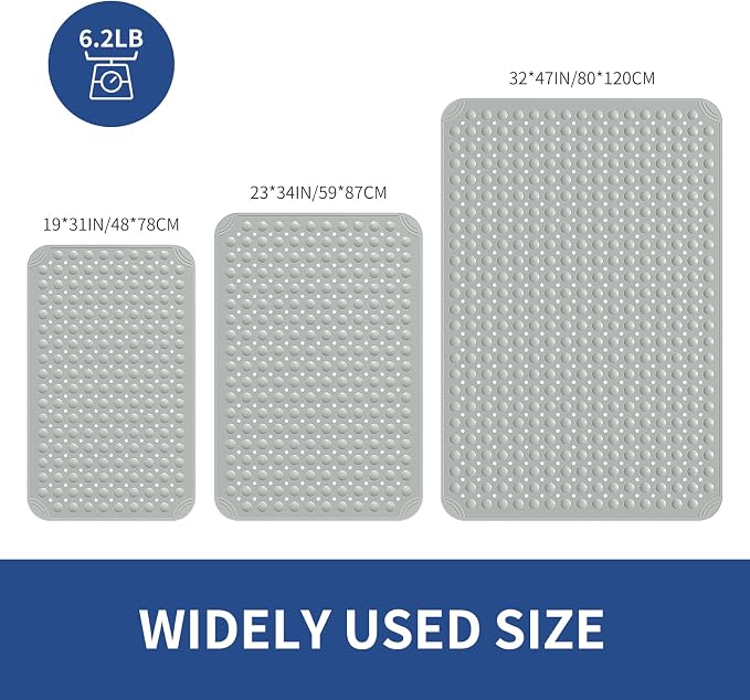 OTHWAY Extra Large Shower Mat 47"x 32", TPE Non Slip Shower Mat - Image 2