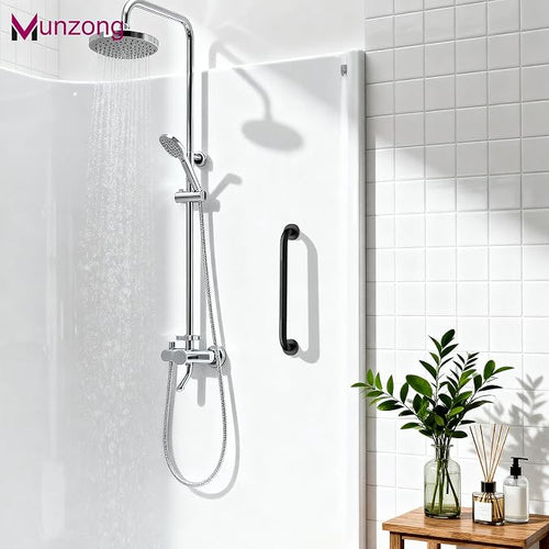 16 Inch Anti Slip Grab Bar for Shower, 2 Pack Munzong Oil Rubbed Black Bathroom - Image 2