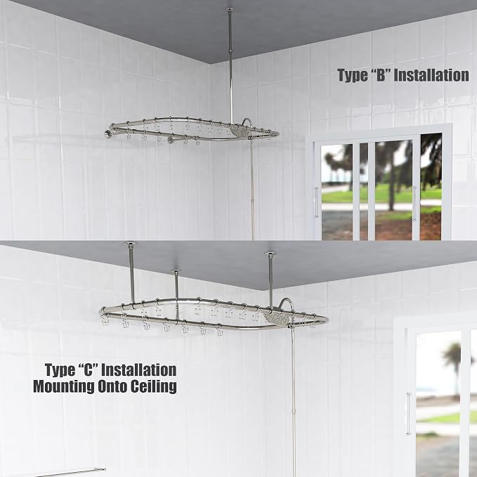 Clawfoot Tub Shower Kit, Add On Shower Units - Image 7