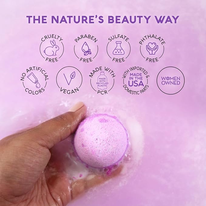 Nature's Beauty Lavender Chamomile Sleep Bath Bomb Gift Set Multi-Pack- Luxury - Image 5