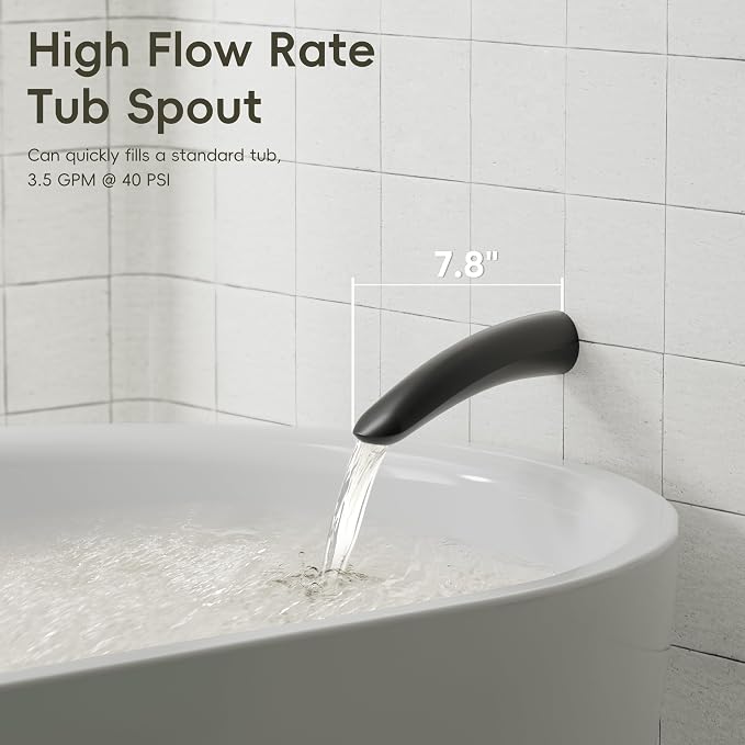 Gabrylly Black Bathtub Shower Faucet Set - Image 3