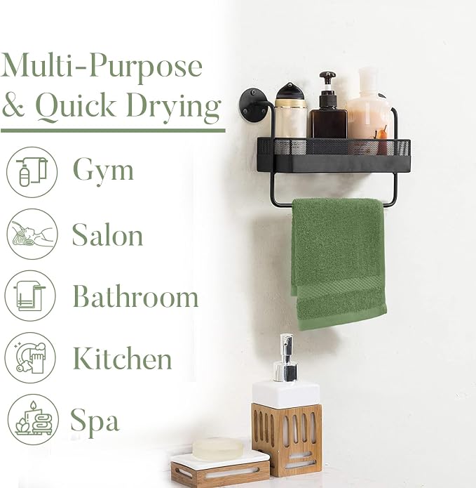DAN RIVER 12-Pack Premium 100% Cotton SAGE Green Face Towels – Reusable Face - Image 4