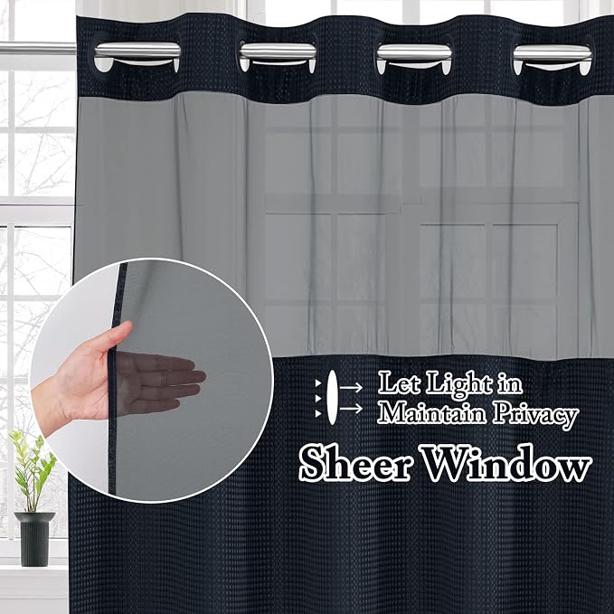 Gibelle Stall Small Shower Curtain 36x74, Waffle Weave Shower Curtain - Image 2