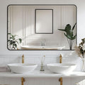 Antok Bathroom Mirror, Decorative Mirrors Vanity Mirror Aluminum Alloy Frame by AntokMirror