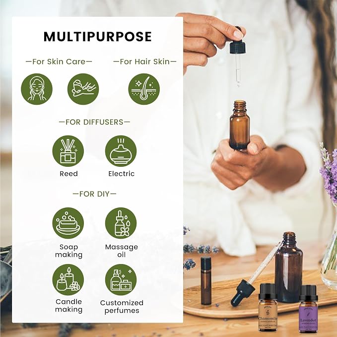 yethious Chamomile Lavender Essential Oil Set Pure Chamomile Lavender - Image 5