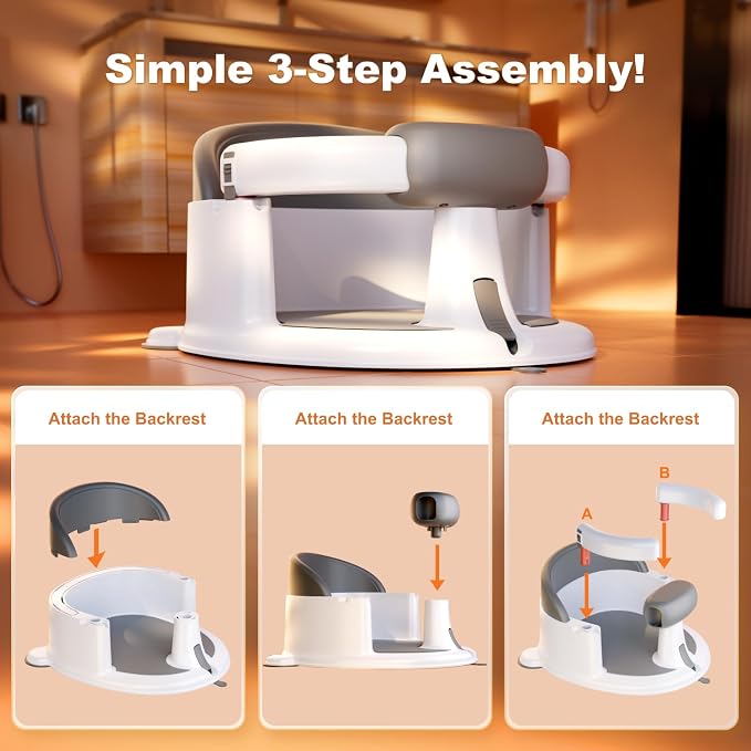 Baby Bath Seat for Babies: Non-Slip Infant Bathtub Chair - Image 7