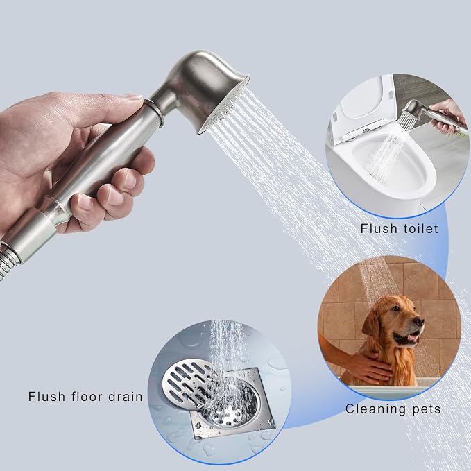 Senlesen Brushed Nickel Bathroom Single Handle Freestanding Bathtub Faucet - Image 6