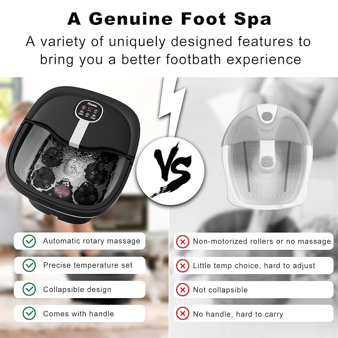 HOSPAN Collapsible Foot Spa Electric Rotary Massage, Foot Bath - Image 3