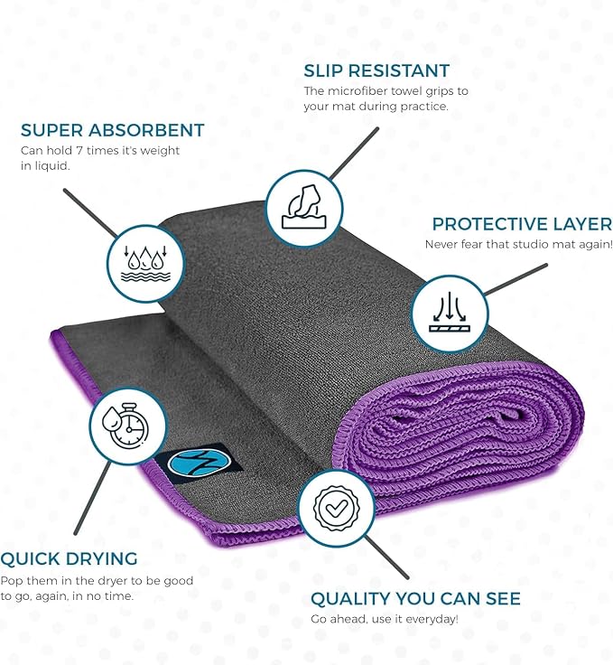 Youphoria Yoga Microfiber Non-Slip Towel - Image 3