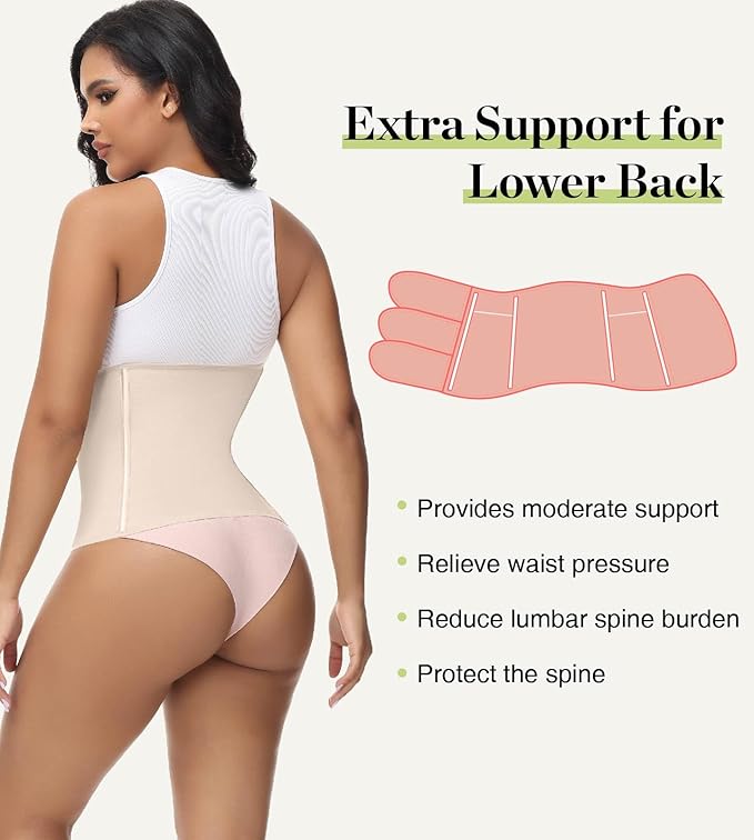 SHAPSHE Waist Trainer for Women Postpartum Recovery Wrap Waist Cincher Corset - Image 3
