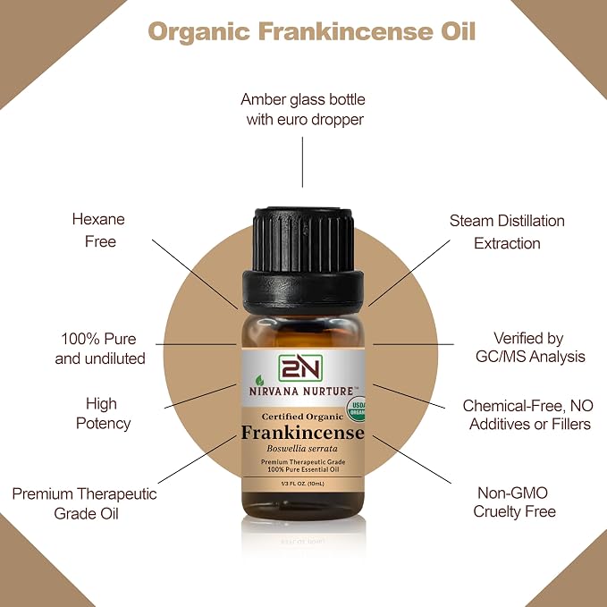 Frankincense Essential Oil USDA Certified Organic, 100% Pure Natural Premium - Image 4
