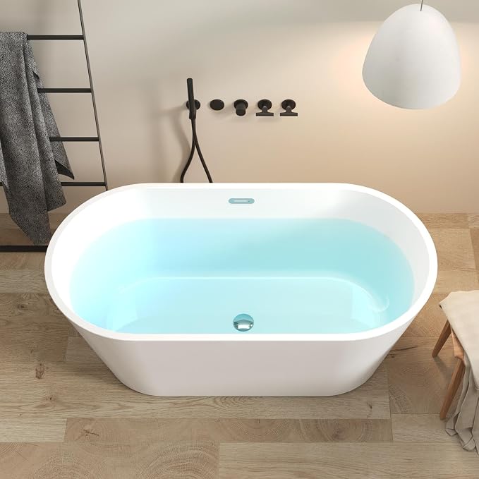 FerdY 59" Shangri-La Elite, Acrylic Freestanding Bathtub, Modern & Contemporary - Image 3