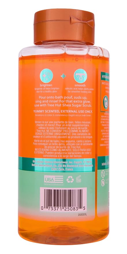 Tree Hut Tangerine Foaming Gel Wash, Hydrating & Moisturizing Body Wash - Image 2
