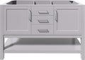ARIEL 54" Grey Bathroom Vanity Base Cabinet, 2 Soft Closing Doors and 6 by Ariel