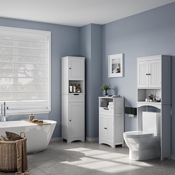 Bealife 67" H Tall Bathroom Storage Cabinet, Tall and Narrow Linen Storage - Image 3