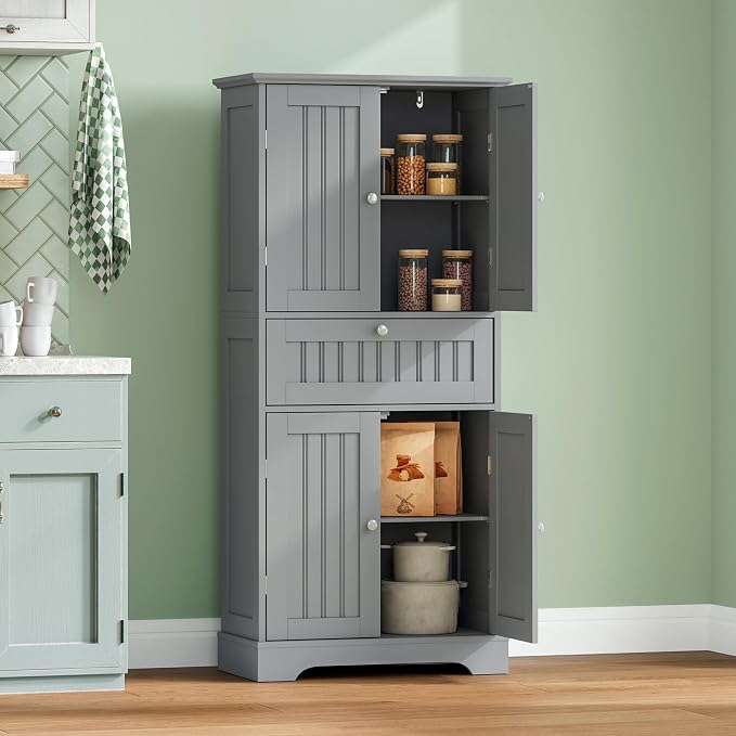 ChooChoo 51" H Tall Bathroom Floor Cabinet, Modern Bathroom Storage Cabinet - Image 7