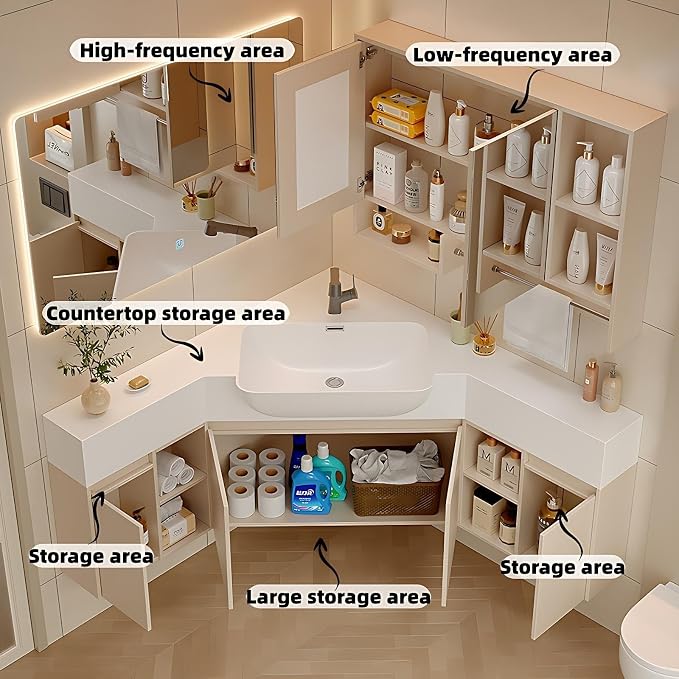 58" Corner Bathroom Vanity - Image 4