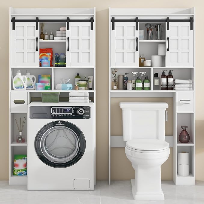 Over The Toilet Storage Cabinet, Farmhouse Storage Cabinet Over Toilet - Image 5