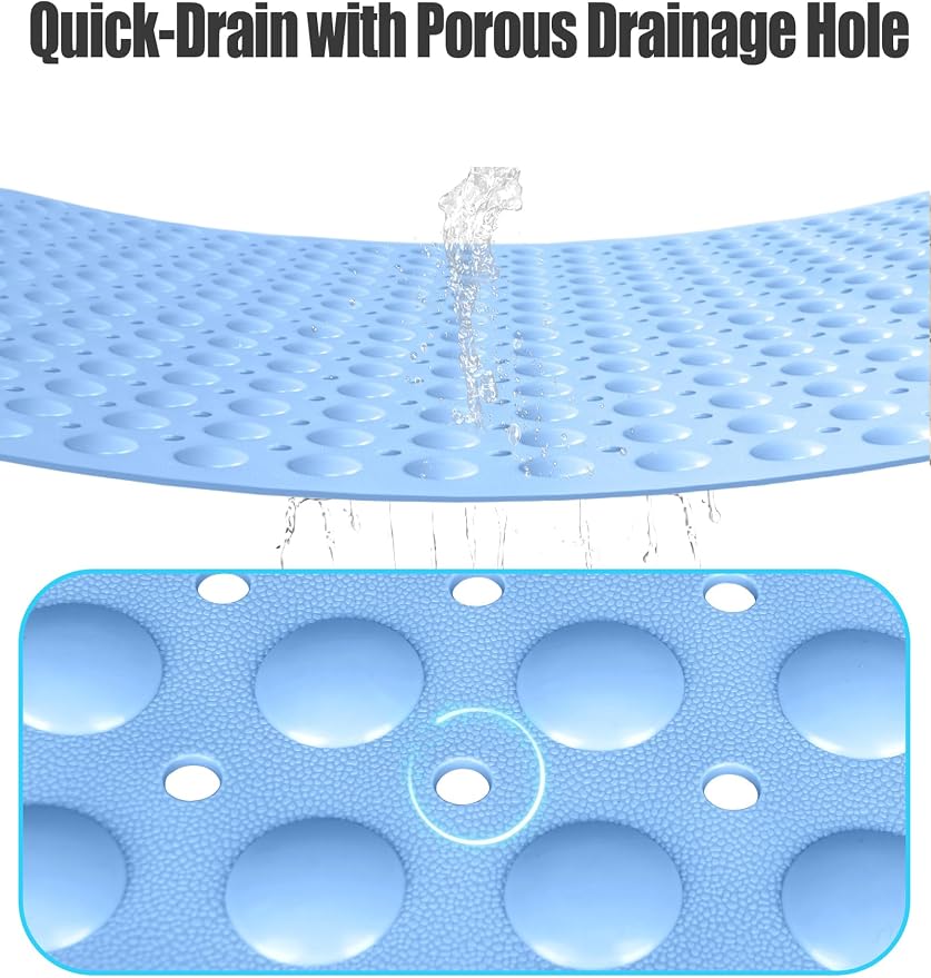 Extra Large Shower Mat, Yonala 47.2 x 31.5 Inch Non Slip Shower Mats - Image 4