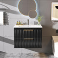 24" Bathroom Vanity with Sink, Floating Vanity Bathroom Sink Cabinet Wall Mount by Buytime