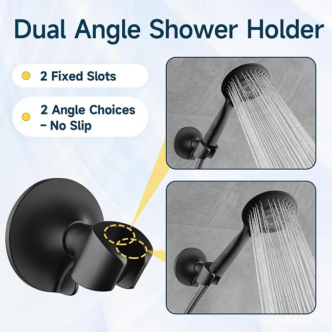 BRIGHT SHOWERS Strong Adhesive Shower Head Holder - Image 2
