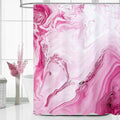 MitoVilla Hot Pink Marble Shower Curtain, Modern Ombre Fabric Cloth Shower by MitoVilla