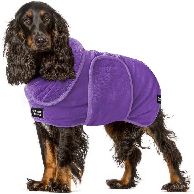 Tuff Pupper Fast Drying Dog Bath Robe | 800 GSM Plush Dog Towel by TuffPupper